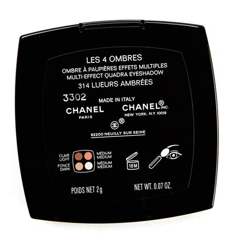 Chanel Lueurs Ambrees (314) Les 4 Ombres Multi 